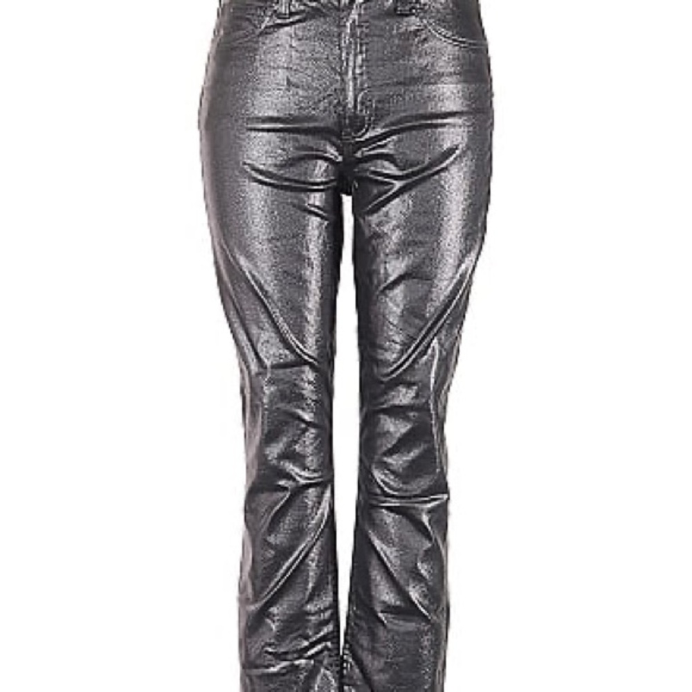 GAP Baby Boot Cut Jeans with Washwell. Metallic silver/black